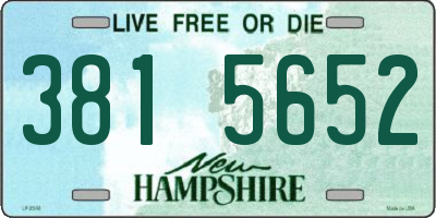 NH license plate 3815652