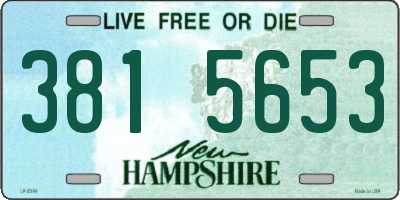 NH license plate 3815653