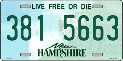 NH license plate 3815663