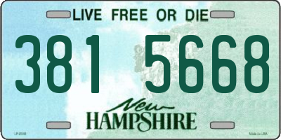NH license plate 3815668