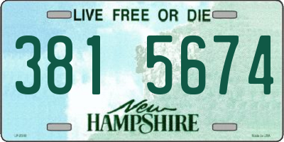 NH license plate 3815674