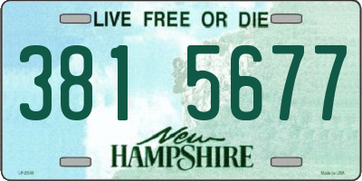 NH license plate 3815677