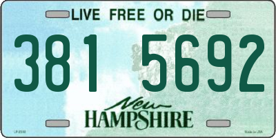 NH license plate 3815692