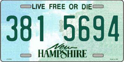 NH license plate 3815694