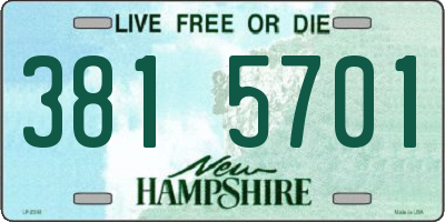 NH license plate 3815701