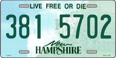 NH license plate 3815702