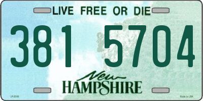 NH license plate 3815704
