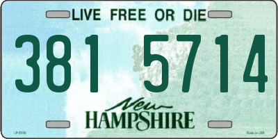 NH license plate 3815714