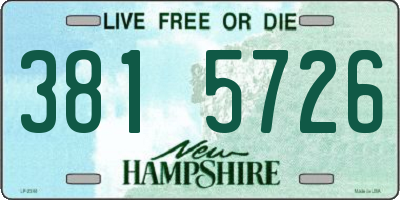 NH license plate 3815726