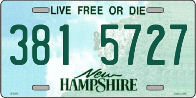 NH license plate 3815727