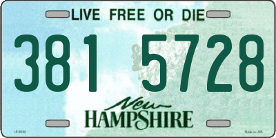 NH license plate 3815728