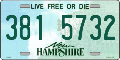 NH license plate 3815732