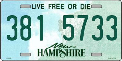 NH license plate 3815733