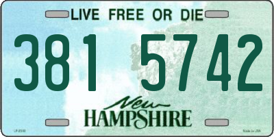 NH license plate 3815742