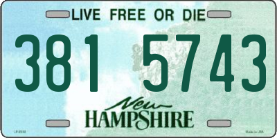 NH license plate 3815743