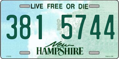 NH license plate 3815744