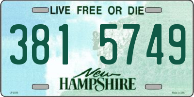 NH license plate 3815749