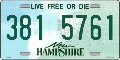 NH license plate 3815761