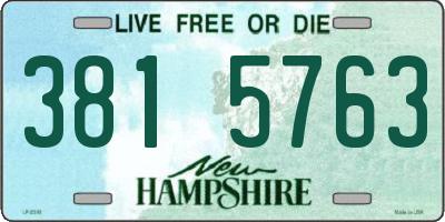 NH license plate 3815763