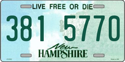 NH license plate 3815770