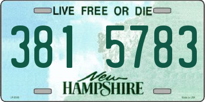 NH license plate 3815783