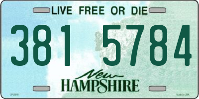 NH license plate 3815784