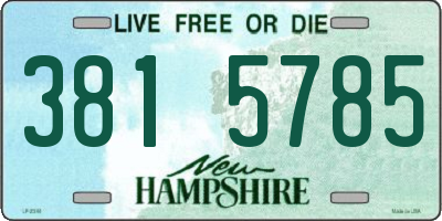 NH license plate 3815785