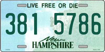 NH license plate 3815786