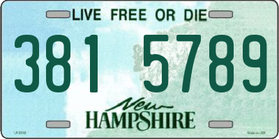 NH license plate 3815789