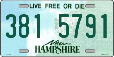 NH license plate 3815791