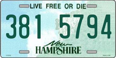 NH license plate 3815794