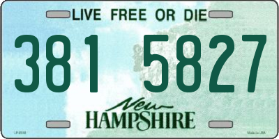 NH license plate 3815827