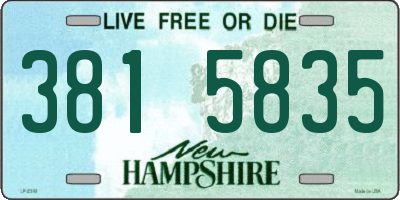 NH license plate 3815835