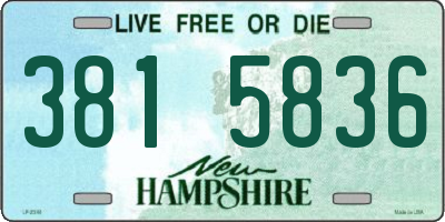 NH license plate 3815836