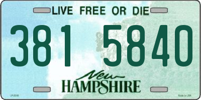 NH license plate 3815840