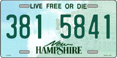 NH license plate 3815841