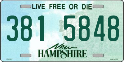 NH license plate 3815848