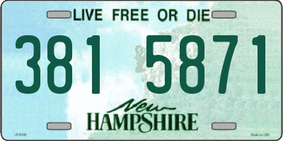 NH license plate 3815871