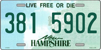 NH license plate 3815902