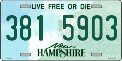 NH license plate 3815903