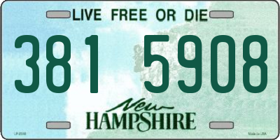 NH license plate 3815908