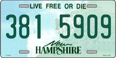 NH license plate 3815909