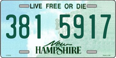 NH license plate 3815917