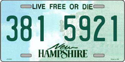 NH license plate 3815921