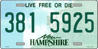 NH license plate 3815925