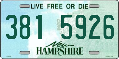 NH license plate 3815926