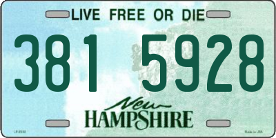 NH license plate 3815928