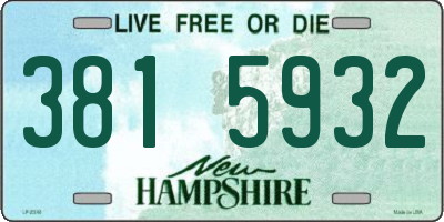 NH license plate 3815932