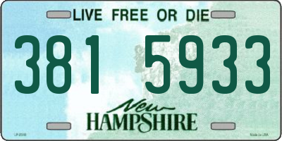 NH license plate 3815933