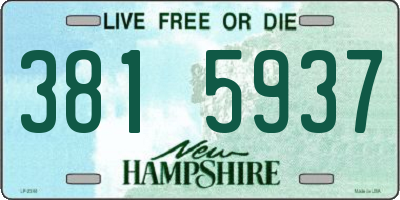 NH license plate 3815937